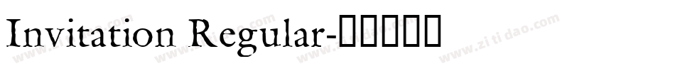 Invitation Regular字体转换